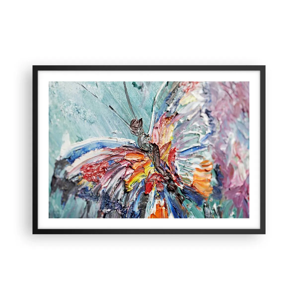 Plagát v čiernom ráme - Namaľovaný prírodou - 70x50 cm