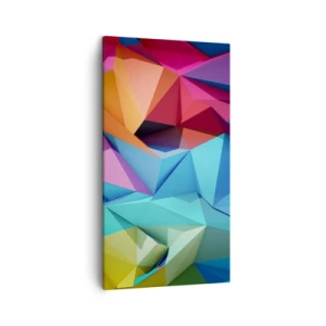 Obraz na plátne - Dúhové origami - 45x80 cm