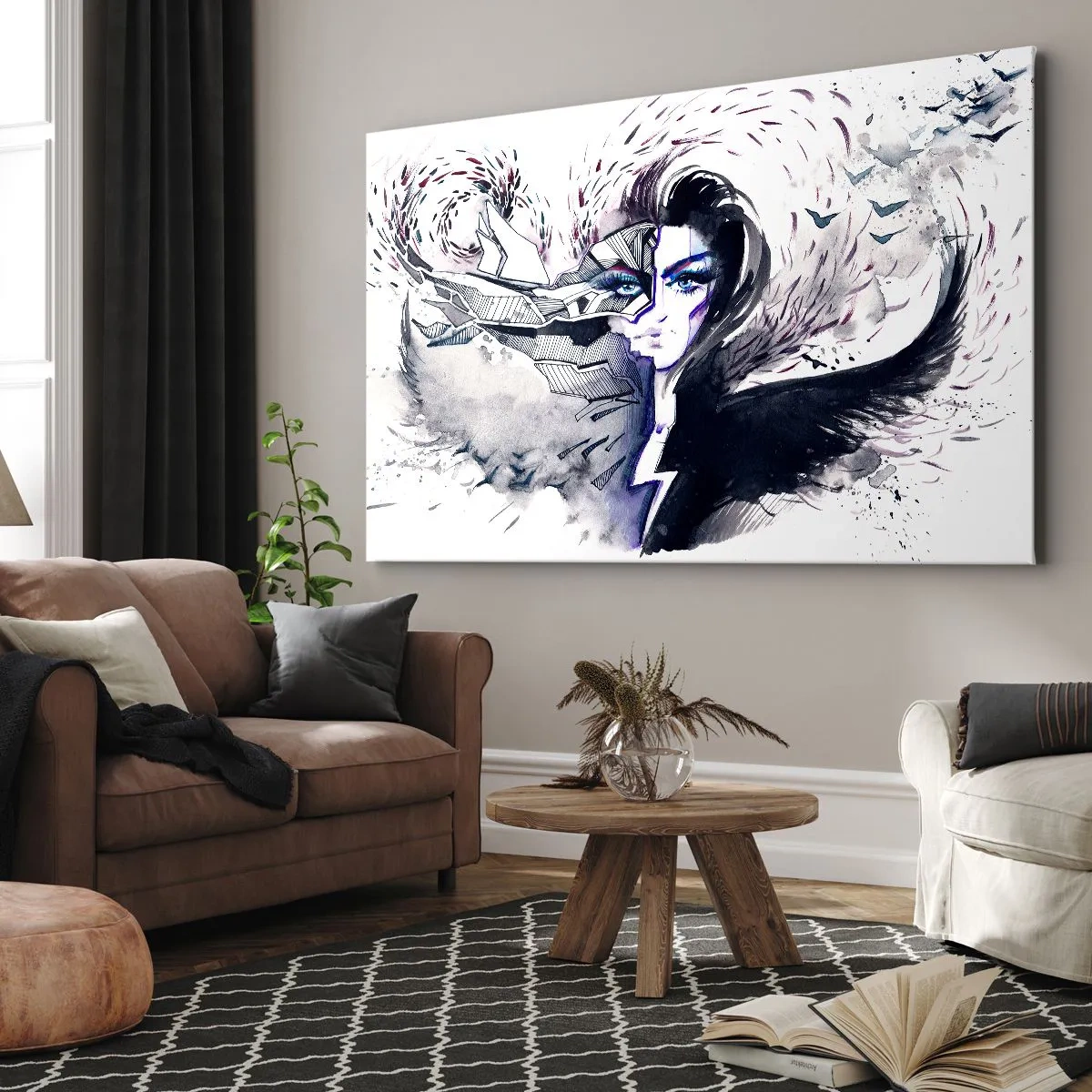 Obraz na plátne - Démonická a krásna - 100x70 cm