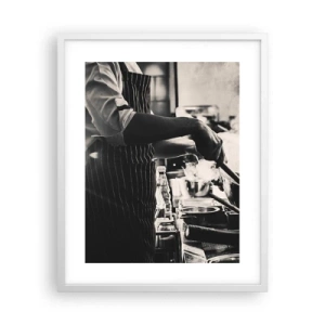 Plagát v bielom ráme - Alchýmia chutí - 40x50 cm