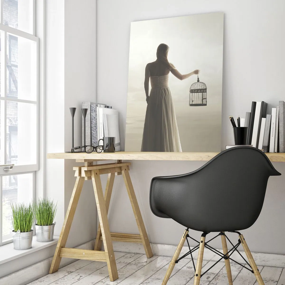 Obraz na skle - Buď slobodná - 50x70 cm