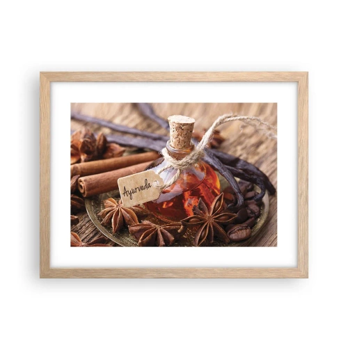 Plagát v ráme zo svetlého duba - K jednote tela a ducha - 40x30 cm