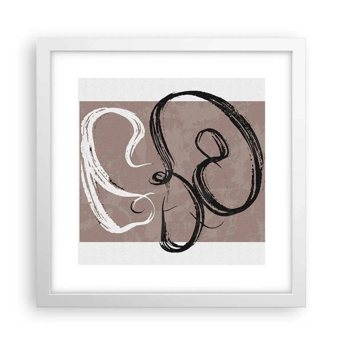 Plagát v bielom ráme - Kompozícia – hľadanie úplnosti - 30x30 cm