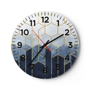 Nástenné hodiny - Kompozícia v synkopickom rytme - 40x40 cm