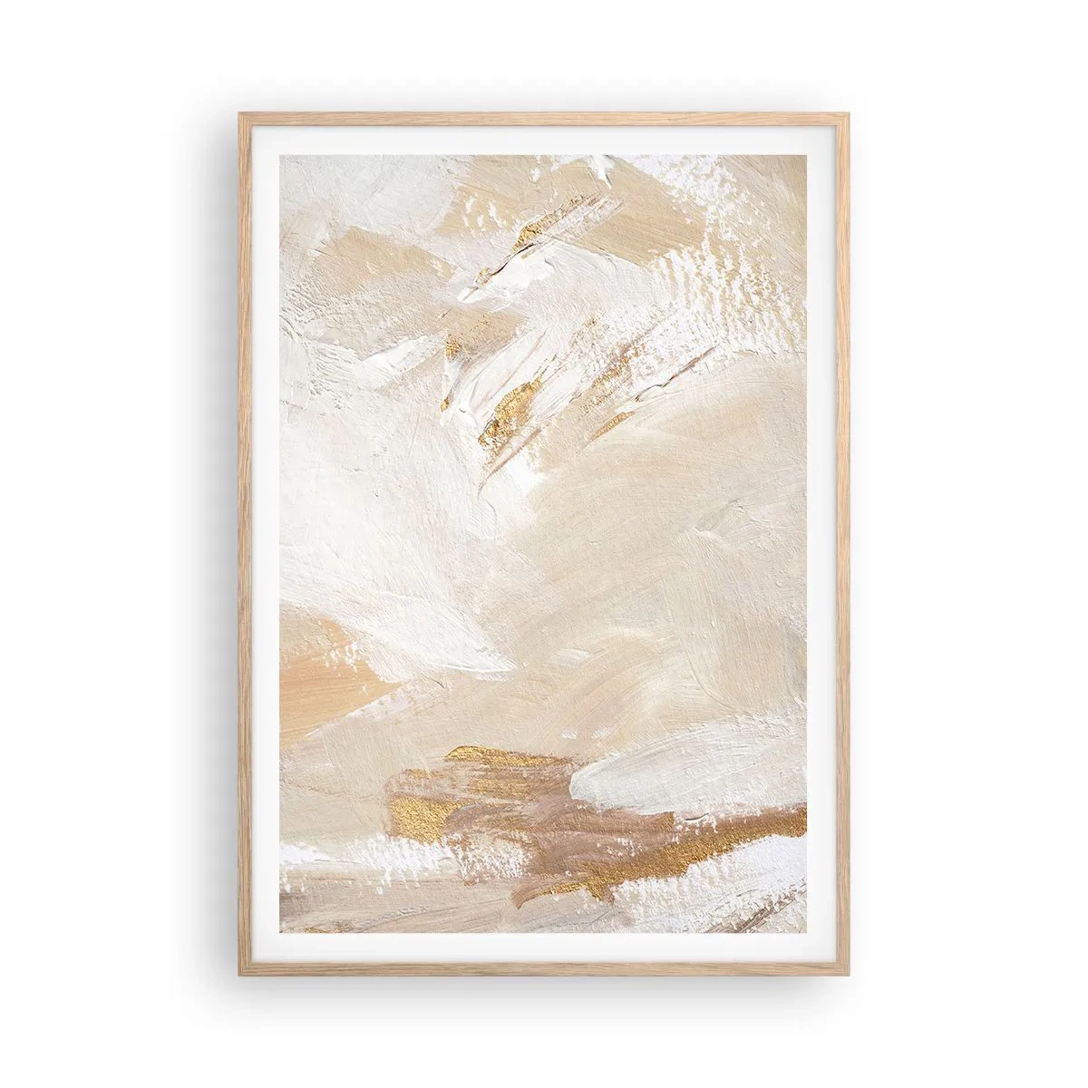 Plagát v ráme zo svetlého duba - Pastelová kompozícia - 70x100 cm