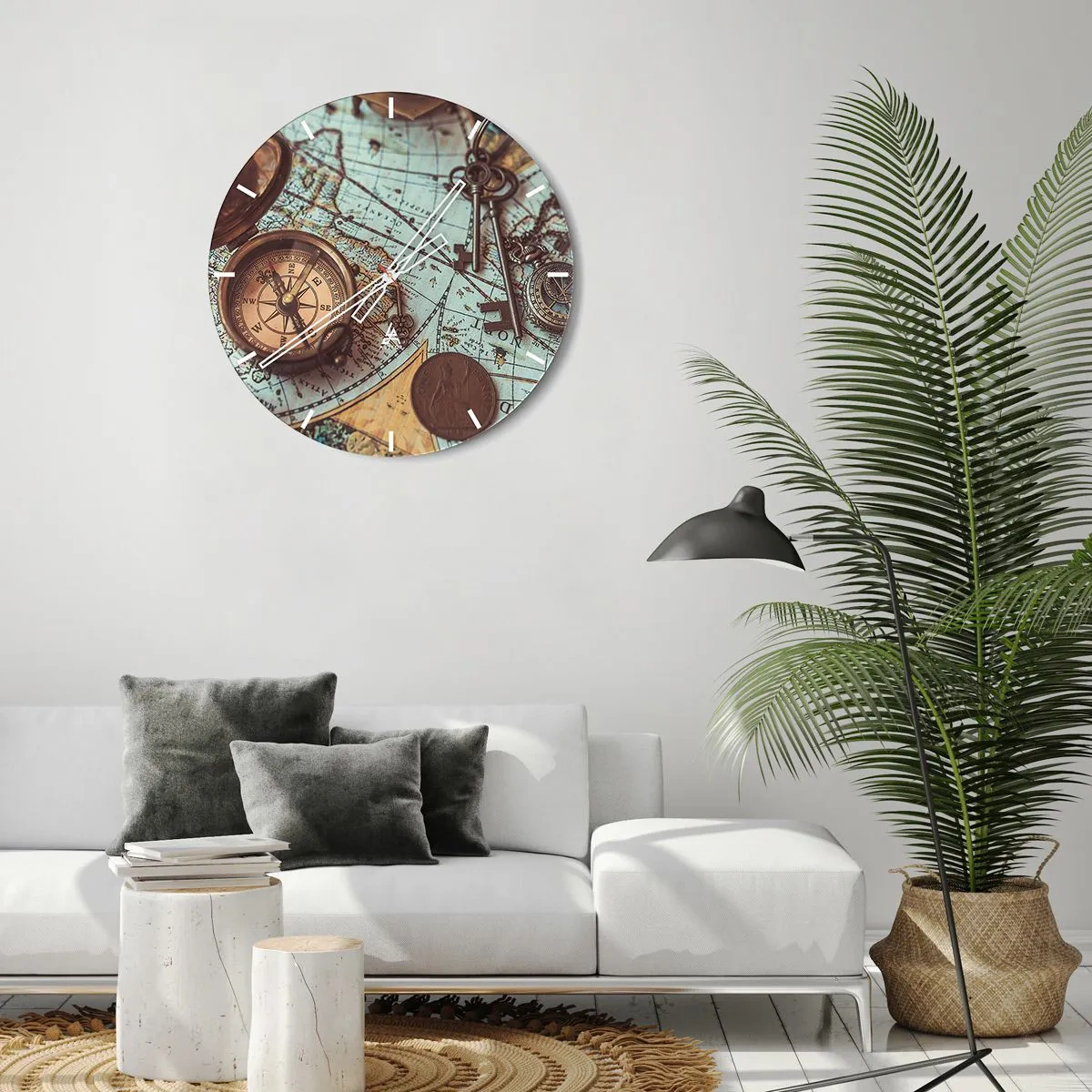 Nástenné hodiny - Pre dobrodruha - 40x40 cm