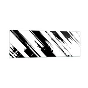 Obraz na skle - Intenzívna a dynamická kompozícia - 90x30 cm