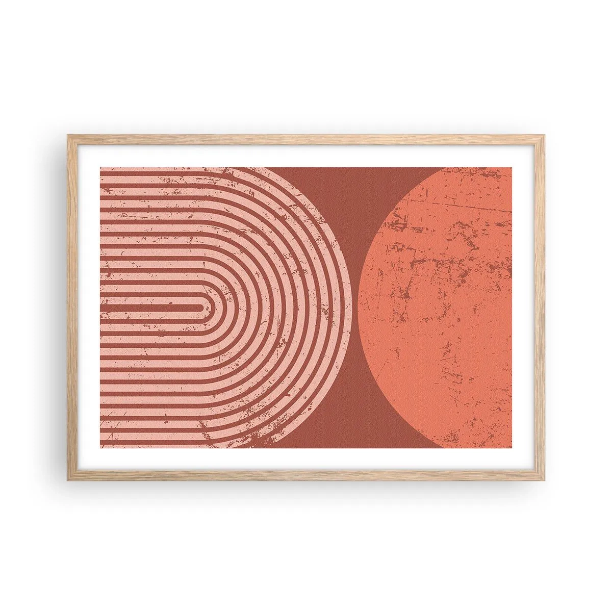 Plagát v ráme zo svetlého duba - Blízky vzťah - 70x50 cm