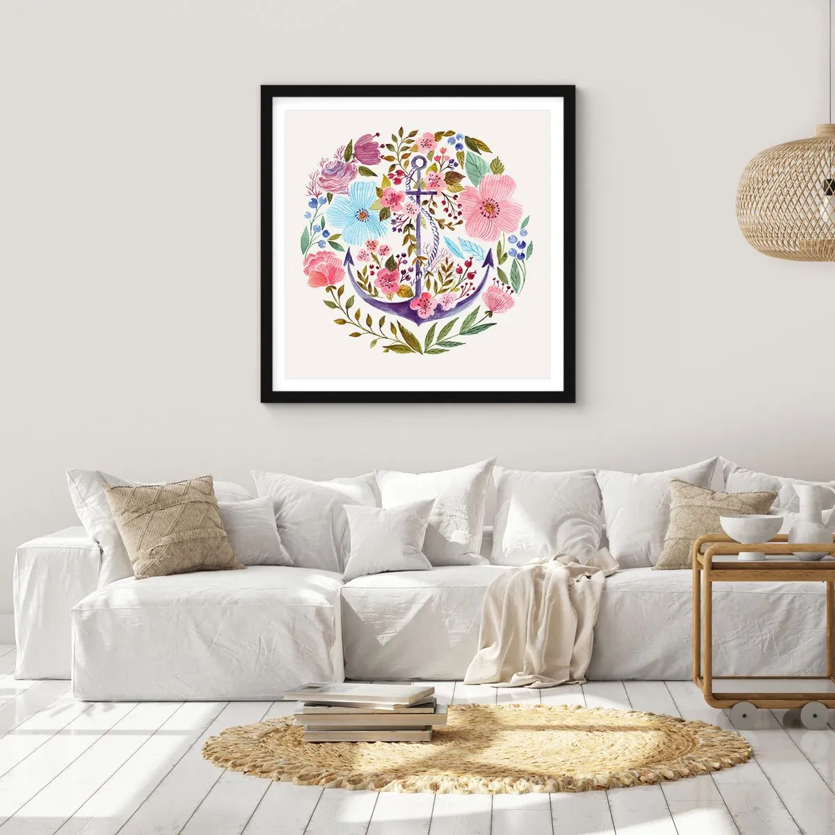 Plagát v čiernom ráme - Námorníkov krásny sen - 40x40 cm