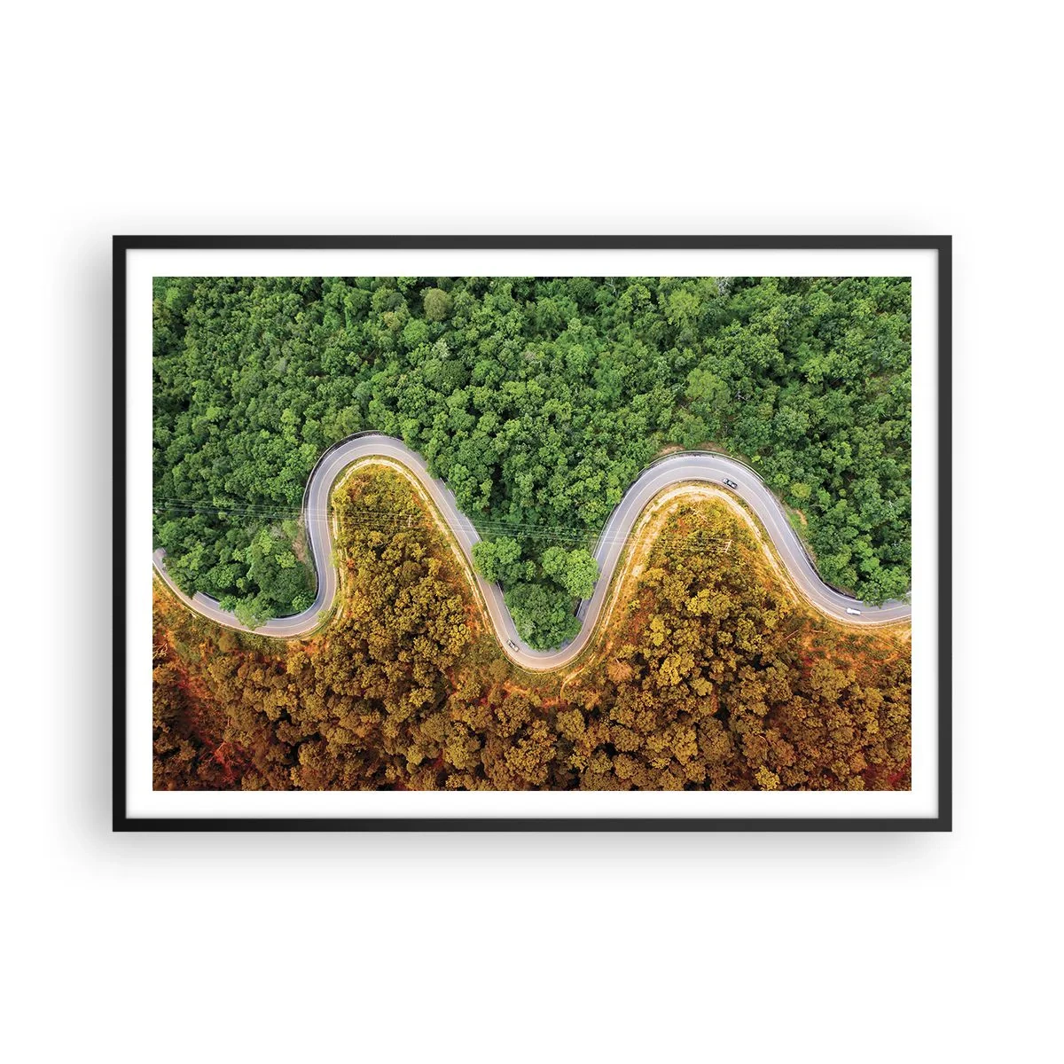 Plagát v čiernom ráme - Hranice a prelomy - 100x70 cm