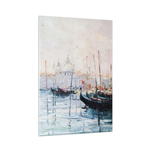Obraz na skle - Za vodou, za hmlou - 80x120 cm