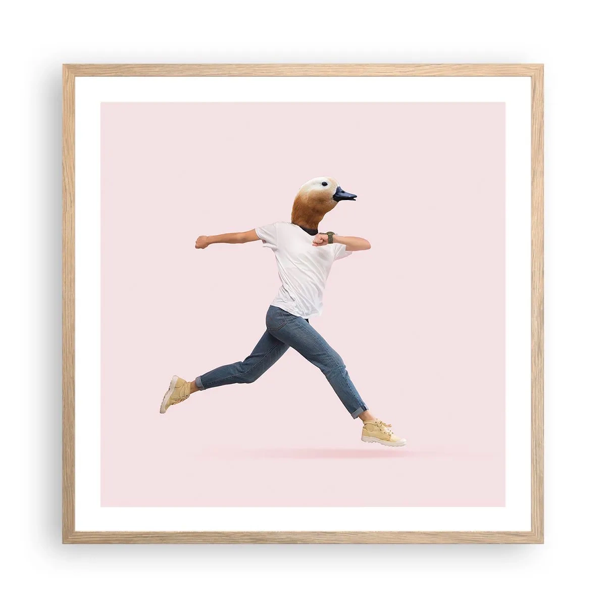 Plagát v ráme zo svetlého duba - Štipka absurdity - 60x60 cm