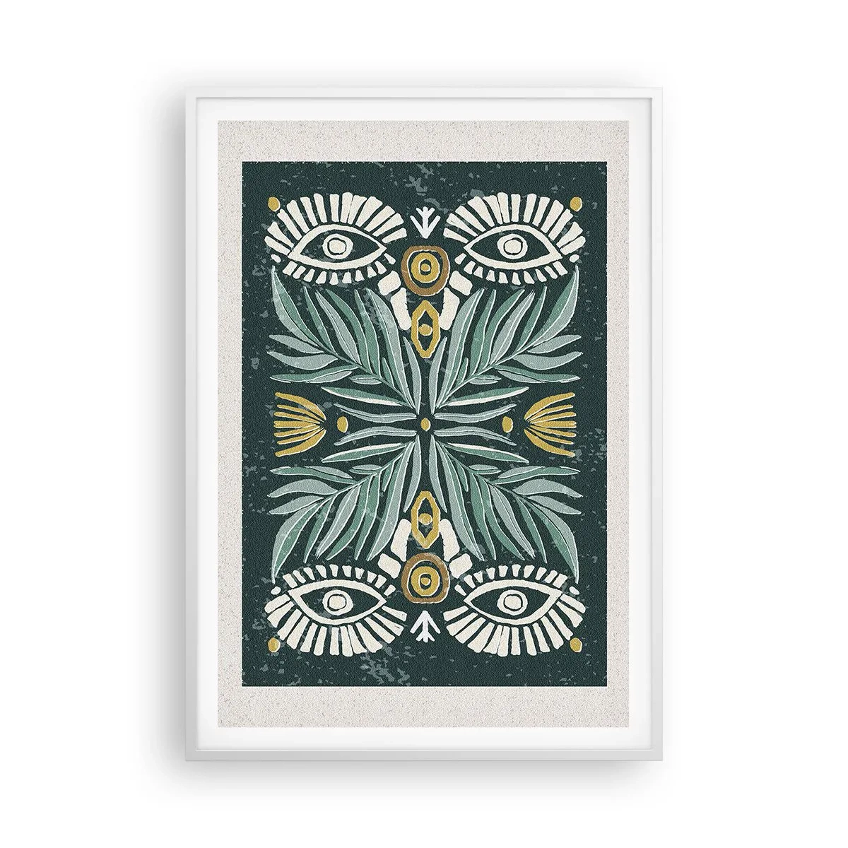 Plagát v bielom ráme - Ako ľudová vystrihovačka - 70x100 cm