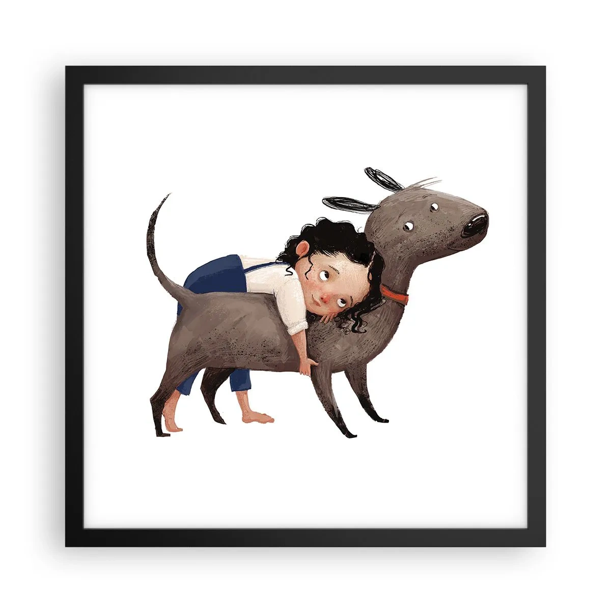 Plagát v čiernom ráme - Najlepší priatelia - 40x40 cm