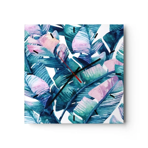 Nástenné hodiny - V banánovom háji - 40x40 cm