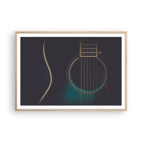 Plagát v ráme zo svetlého duba - Okamih, než to zaznie - 100x70 cm