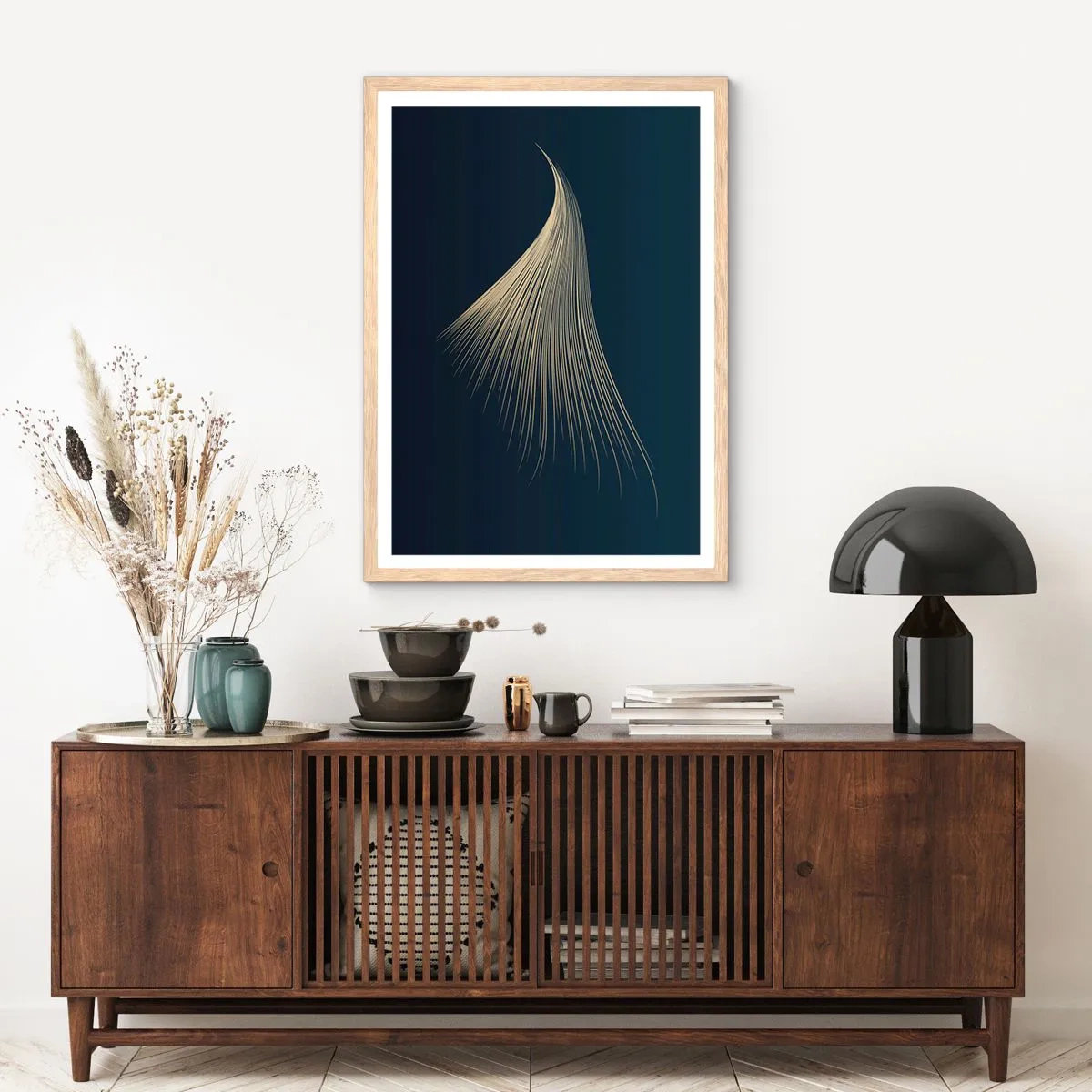 Plagát v ráme zo svetlého duba - Ako anjelské vlasy - 61x91 cm