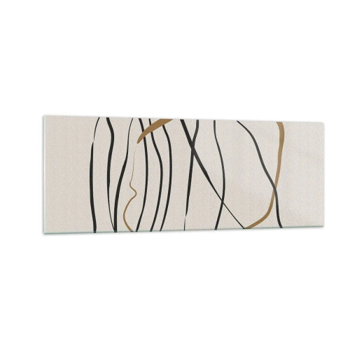 Obraz na skle - Kompozícia – tanec v slučke - 140x50 cm