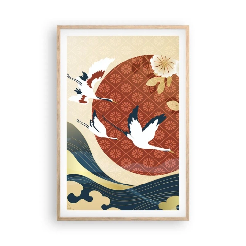 Plagát v ráme zo svetlého duba - Japonská rozprávka - 61x91 cm