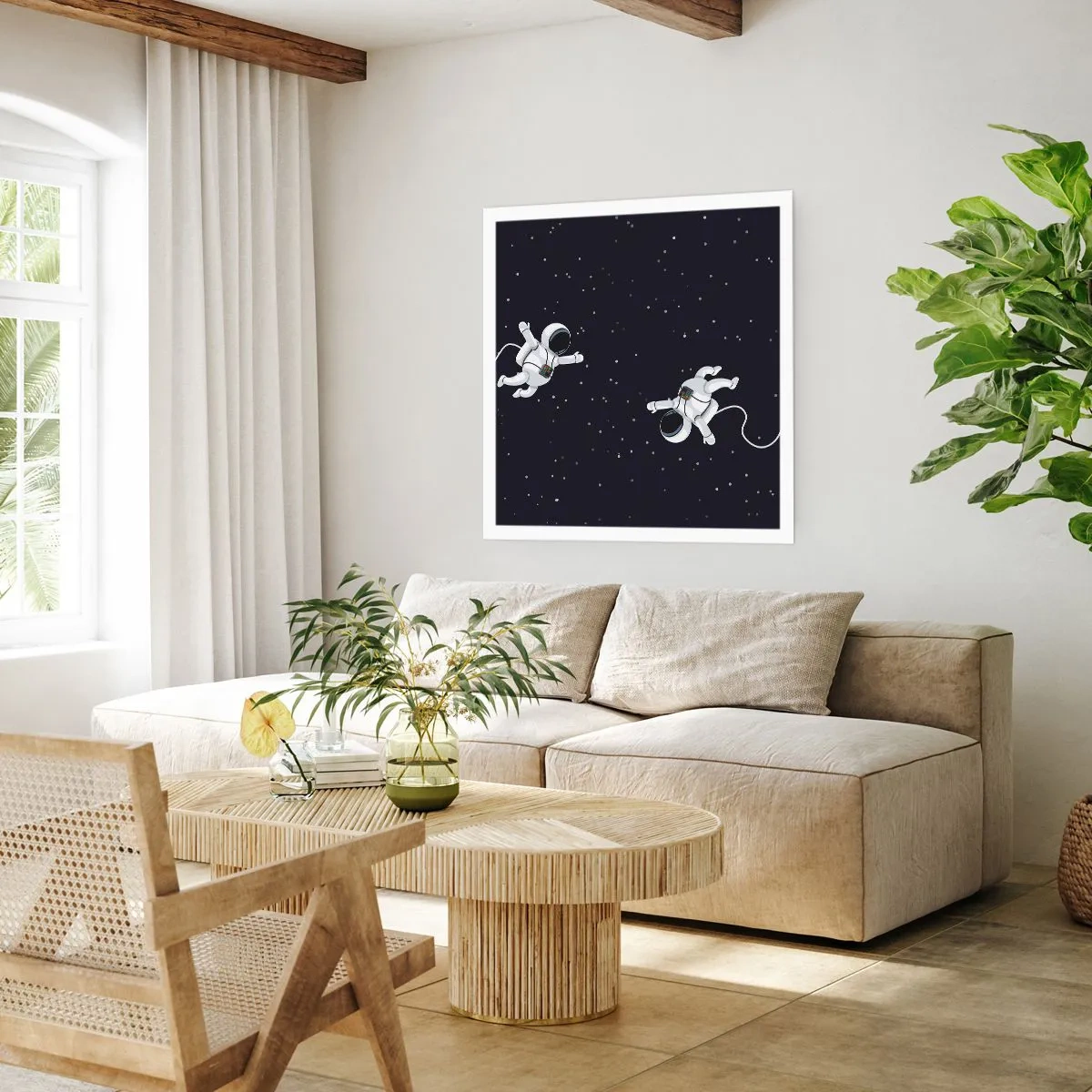 Plagát - Kozmický tanec - 40x40 cm