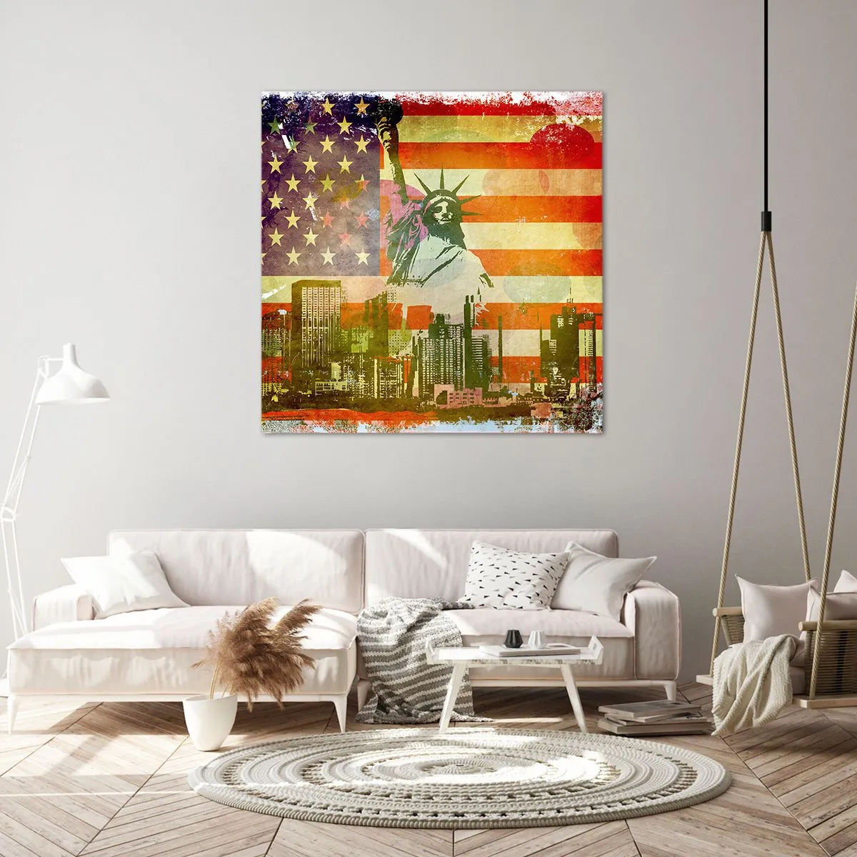 Obraz na plátne - Viva America! - 30x30 cm