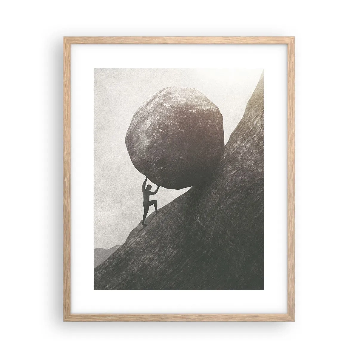 Plagát v ráme zo svetlého duba - Verím, proti všetkej nádeji - 40x50 cm