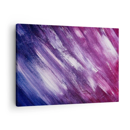 Obraz na plátne - Abstraktné ťahy štetcom v odtieňoch fialovej a ružovej - 70x50cm - Keď fúka slnečný vietor - Moderná nástenná dekorácia do obývacej izby a spálne ARTTOR