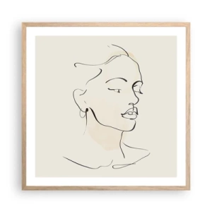 Plagát v ráme zo svetlého duba - Výrazným ťahom - 60x60 cm