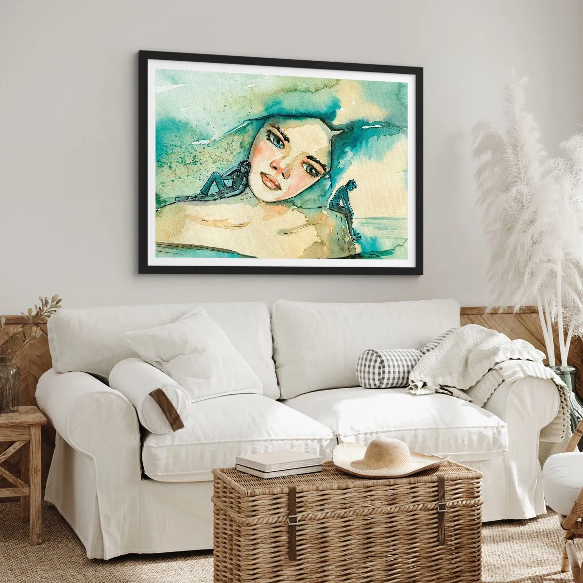 Plagát v čiernom ráme - Am I blue? - 70x50 cm