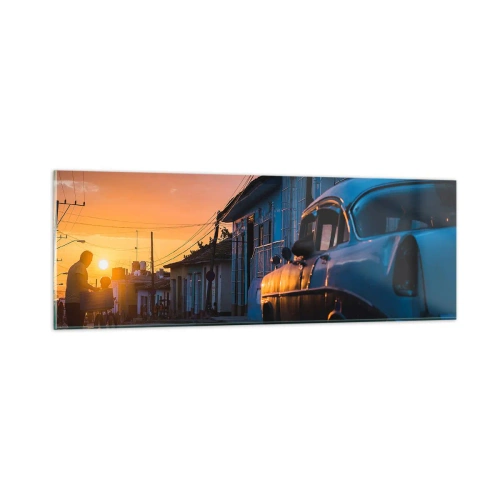 Obraz na skle - Tu spomaľuje čas - 90x30 cm