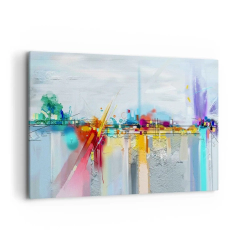 Obraz na plátne - Most radosti nad riekou života - 120x80 cm