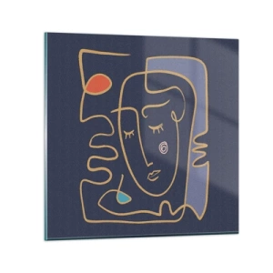 Obraz na skle - V zádumčivosti - 60x60 cm