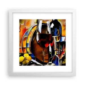 Plagát v bielom ráme - Aj svet dostáva farby - 30x30 cm