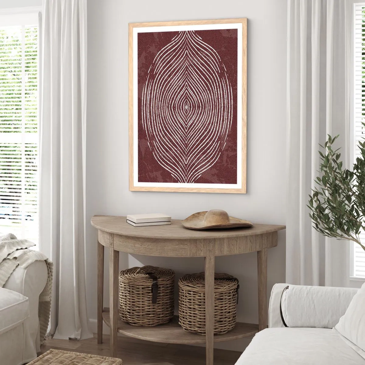 Plagát v ráme zo svetlého duba - Priestor hovorí - 50x70 cm