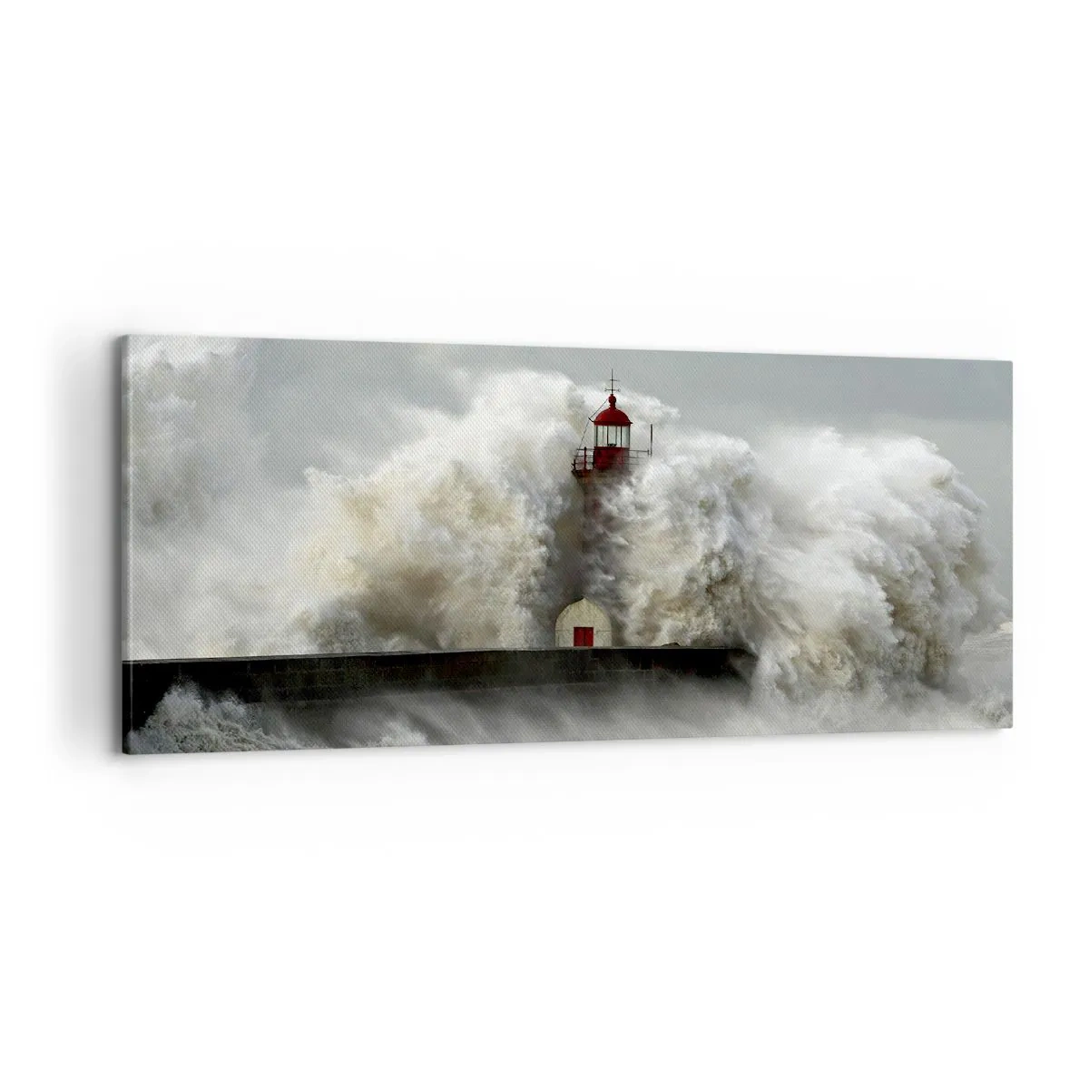Obraz na plátne - Hnev oceánu - 100x40 cm