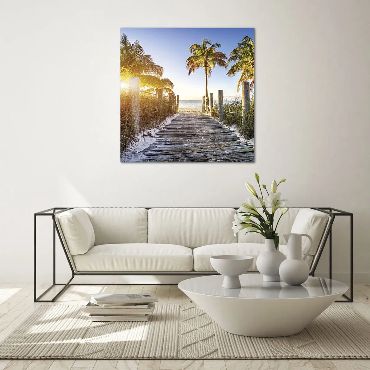 Obraz na skle - Priamo do raja - 40x40 cm