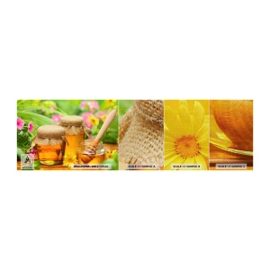 Vzorka fototapety Premium Canvas - Sladko a kvetinovo - Gastronómia, Med, Kvety - 100x30 cm