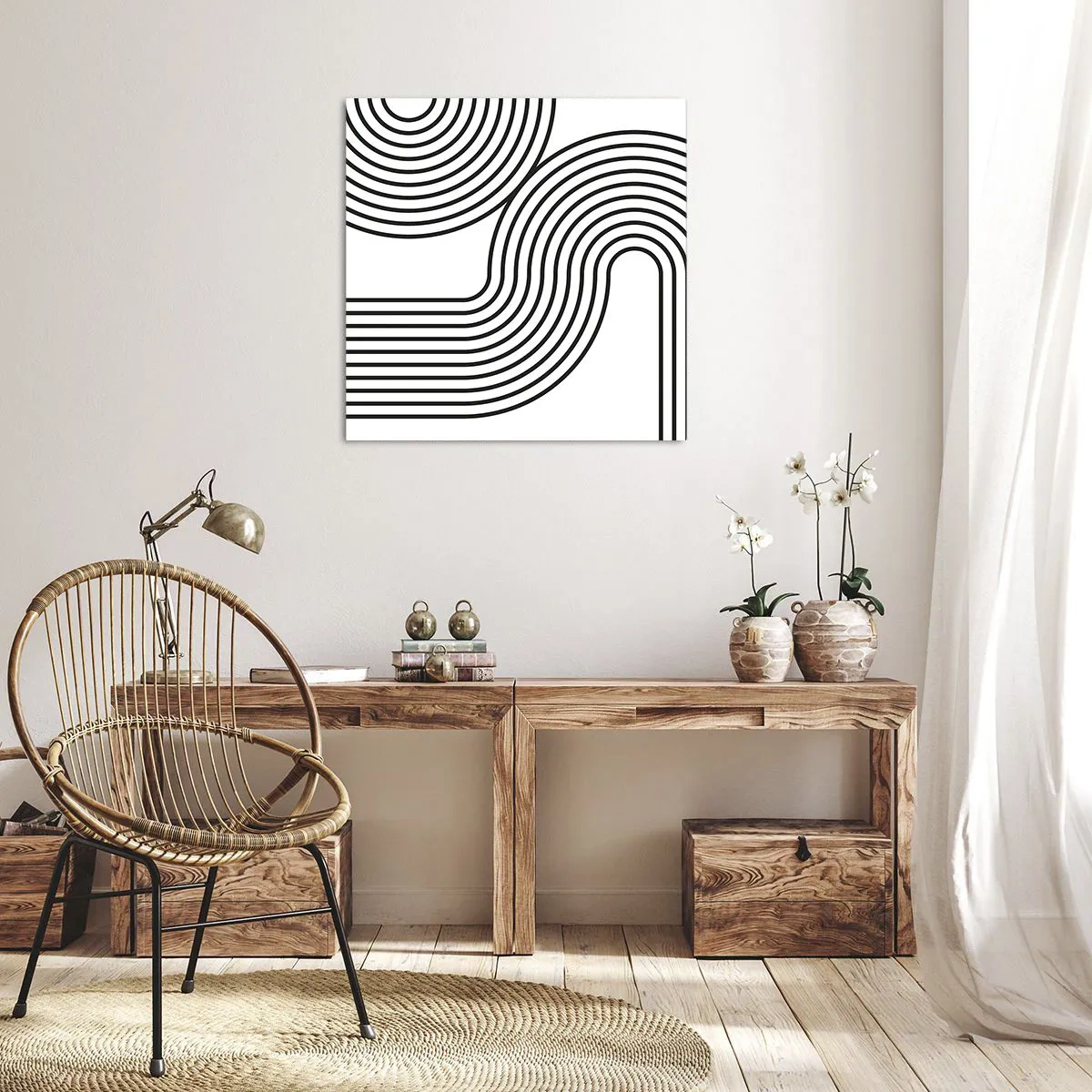 Obraz na plátne - V zákrute - 60x60 cm