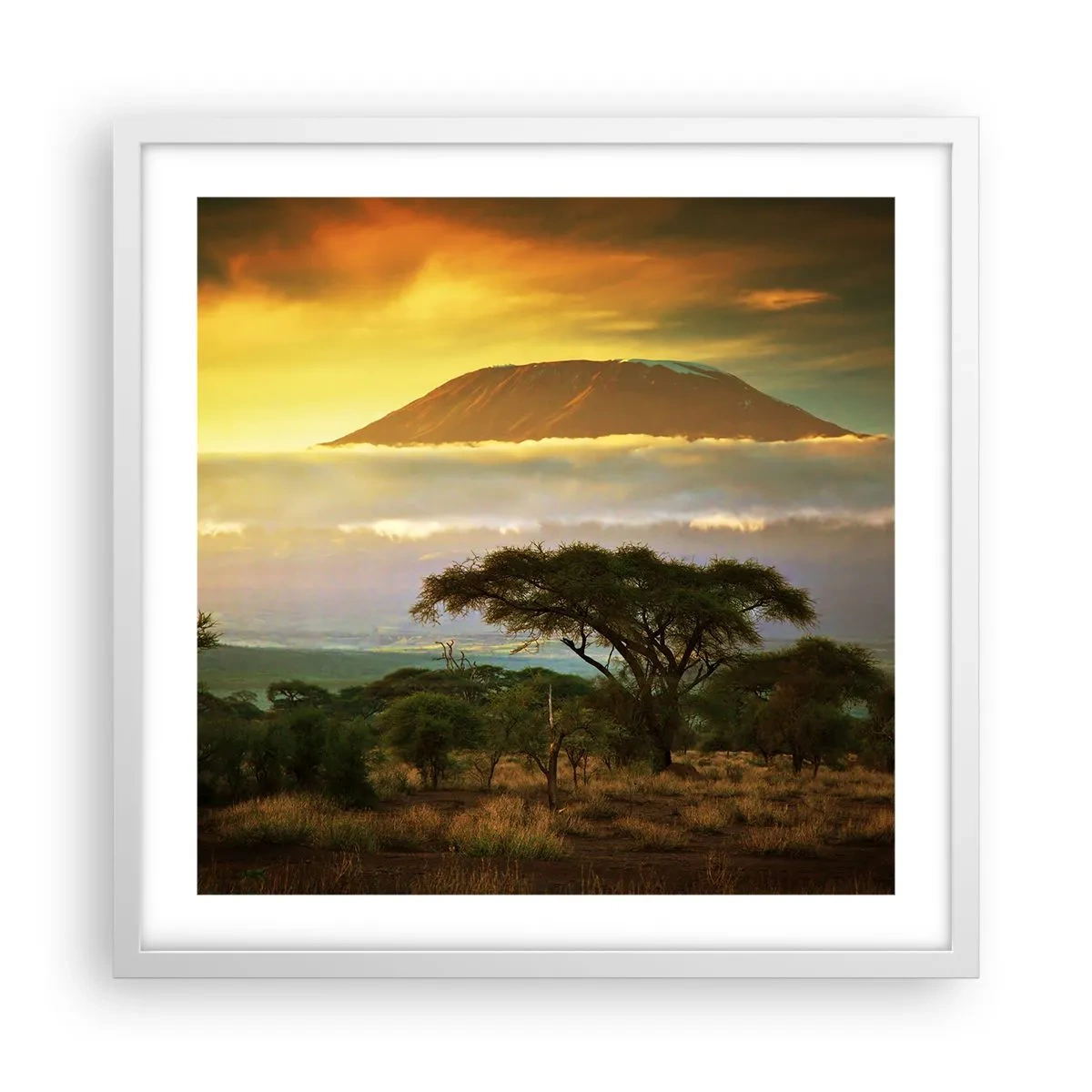 Plagát v bielom ráme - Sen cestovateľa - 50x50 cm