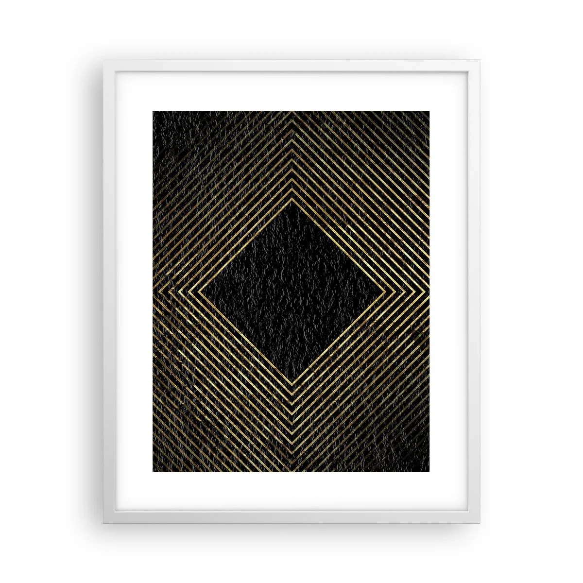 Plagát v bielom ráme - Geometria v štýle glamour - 40x50 cm