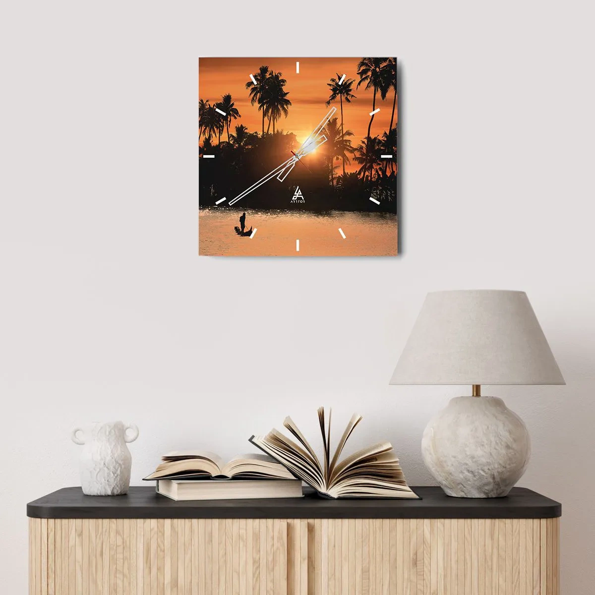 Nástenné hodiny - Čas na odpočinok - 40x40 cm