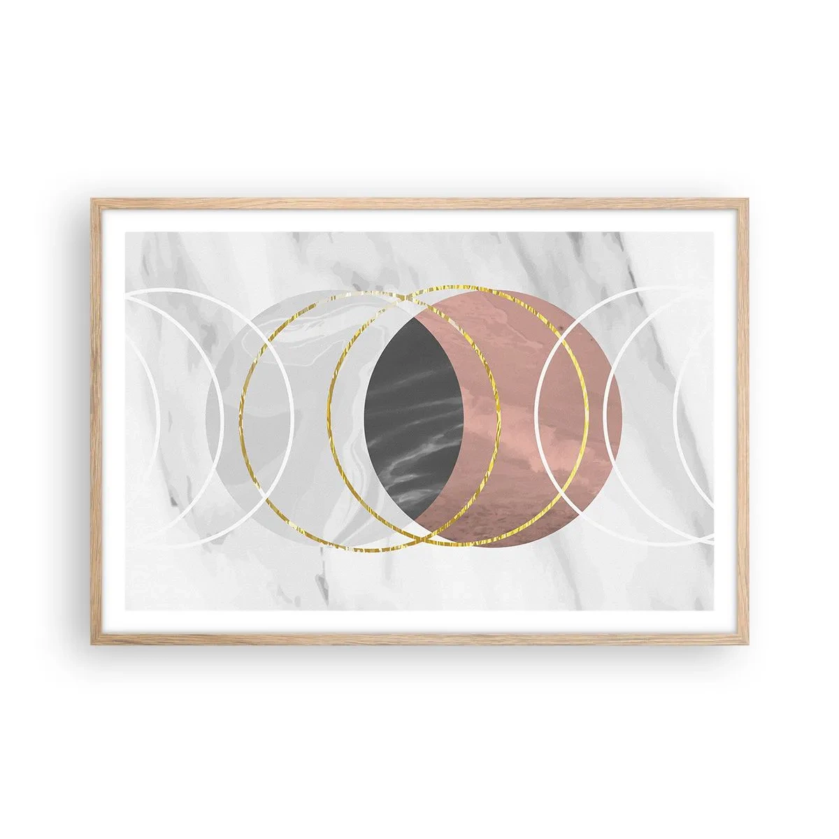 Plagát v ráme zo svetlého duba - Hudba sfér - 91x61 cm