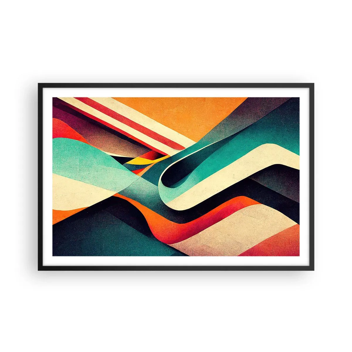Plagát v čiernom ráme - Intenzívna kompozícia - 91x61 cm