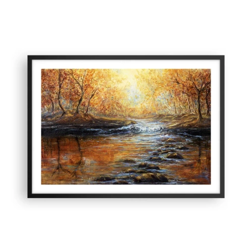 Plagát v čiernom ráme - Zlatý potok - 70x50 cm