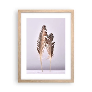 Plagát v ráme zo svetlého duba - Proti ničote - 30x40 cm