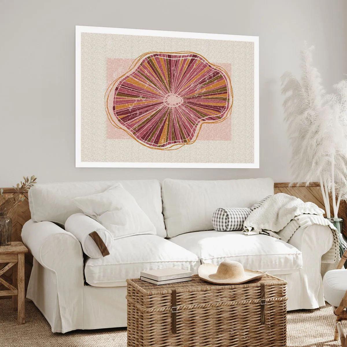 Plagát - Radiálna abstrakcia - 70x50 cm
