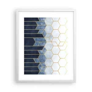 Plagát v bielom ráme - Kompozícia v synkopickom rytme - 40x50 cm