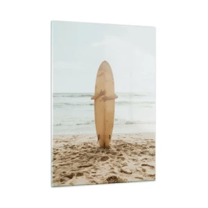 Obraz na skle - Z lásky k vlnám - 50x70 cm