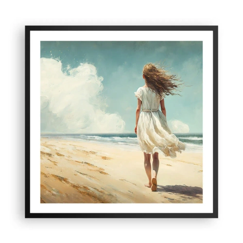 Plagát v čiernom ráme - Smerom ku slnku a vetru - 60x60 cm