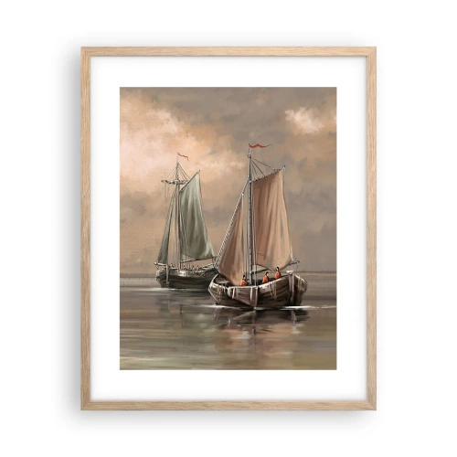 Plagát v ráme zo svetlého duba - Návrat námorníkov - 40x50 cm